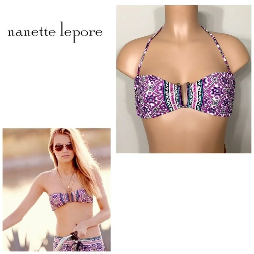 NANETTE LEPORE bandeau bikini top.